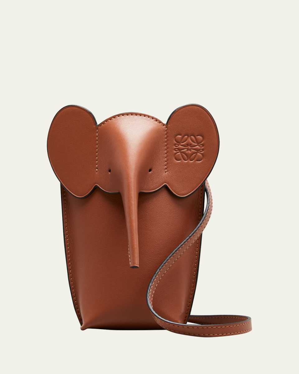 Elephant Pocket in Leather with Strap